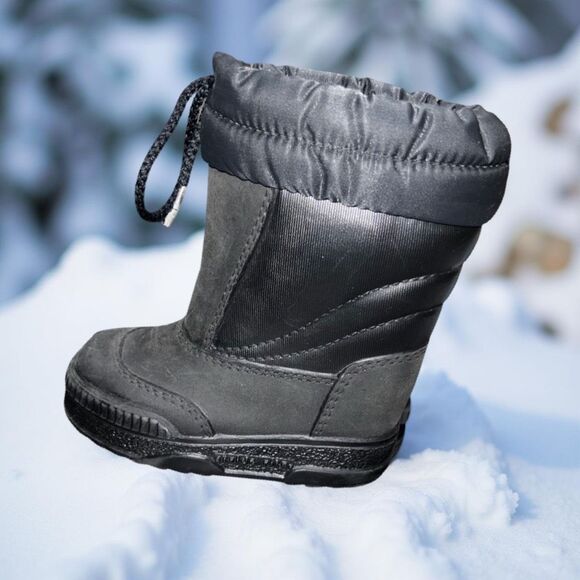 Infant/Toddler Black Stride Rite Winter Boots Size 7 - Picture 1 of 6